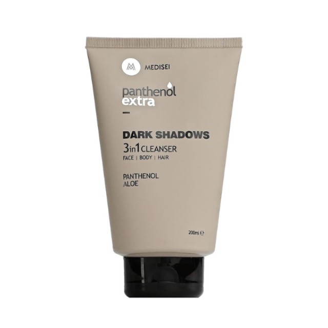 Panthenol Extra Dark Shadows 3in1 Ανδρικό Καθαριστικό για Πρόσωπο & Σώμα & Μαλλιά 200ml