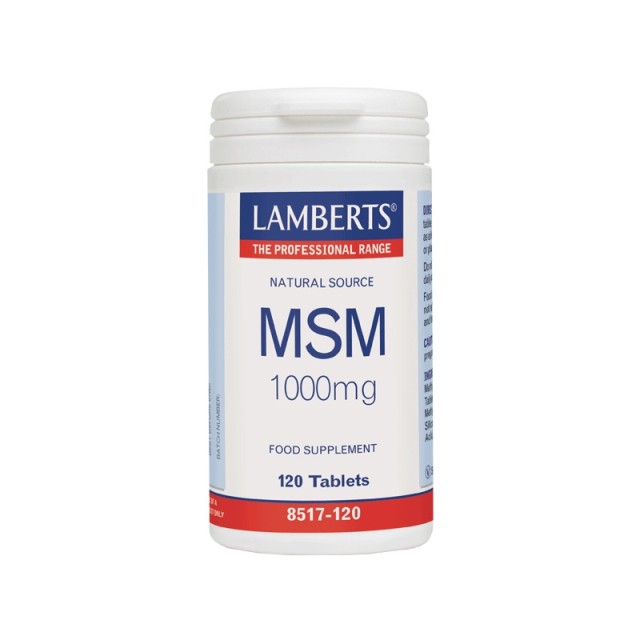 Lamberts MSM 1000mg, Μεθυλοσουλφμεθάνη 120 Tabs