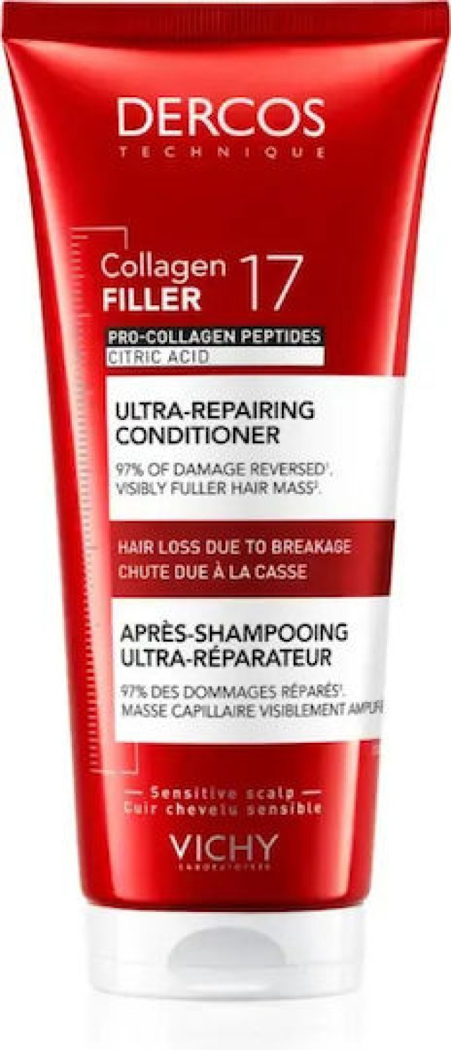 Vichy Dercos Collagen 17 Filler Conditioner Κατά της Τριχόπτωσης & του Σπασίματος 200ml