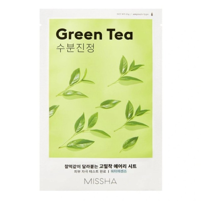 Missha Airy Fit Green Tea Mask Mάσκα Προσώπου για Ενυδάτωση & Καταπράυνση Mε Eκχύλισμα Πράσινου Τσαγιού 1τεμ