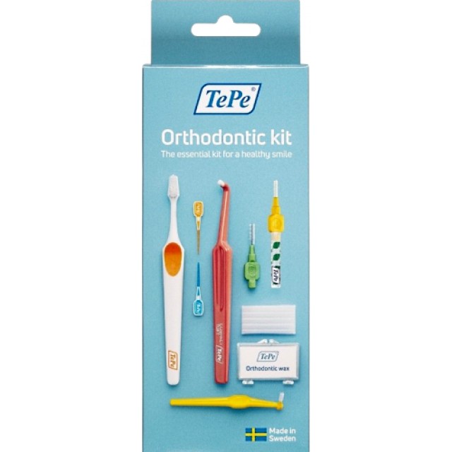 Tepe Orthodontic Kit , Περιλαμβάνει Ειδικά Σχεδιασμένα Προϊόντα Καθημερινού Καθαρισμού & Φροντίδας για τα Σιδεράκια