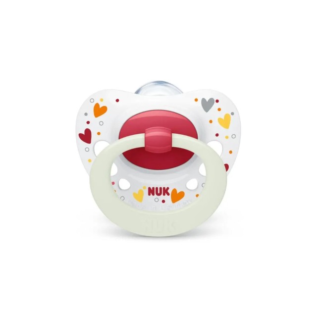  NUK Signature Night Πιπίλα Σιλικόνης, Λάμπει στο Σκοτάδι, 18-36m 1 Τεμάχιο
