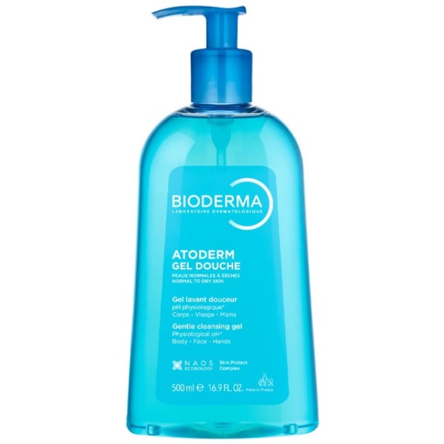 Bioderma Atoderm Gel Απαλό Αφρόλουτρο χωρίς Σαπούνι που Σέβεται την Ευαίσθητη Επιδερμίδα 500ml