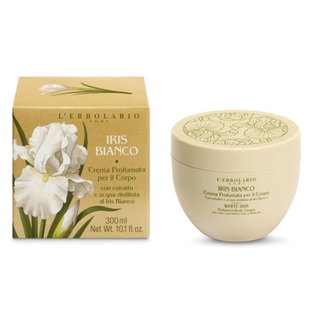 L Erbolario Iris Bianco Perfumed Body Cream, Αρωματική Κρέμα Σώματος 300ml