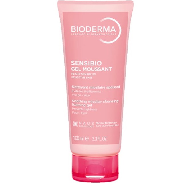 Bioderma Sensibio Gel Moussant Καταπραϋντικό Ήπιο Τζελ Καθαρισμού για Ευαίσθητες Επιδερμίδες, 100ml