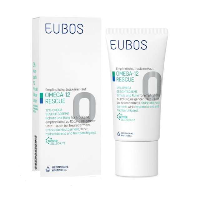 Eubos Omega 12% Rescue Face Cream, Καταπραϋντική Κρέμα Προσώπου 50ml