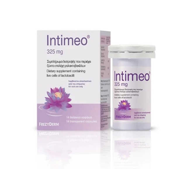 Frezyderm Intimeo 325mg Συμπλήρωμα Διατροφής Με Ζώντα Στελέχη Γαλακτοβακίλλων 14 Καψάκια