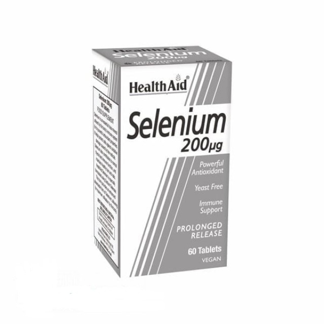 Health Aid Selenium 200μg Αντιοξειδωτική Δράση & Θυρεοειδής Αδένας 60 Ταμπλέτες