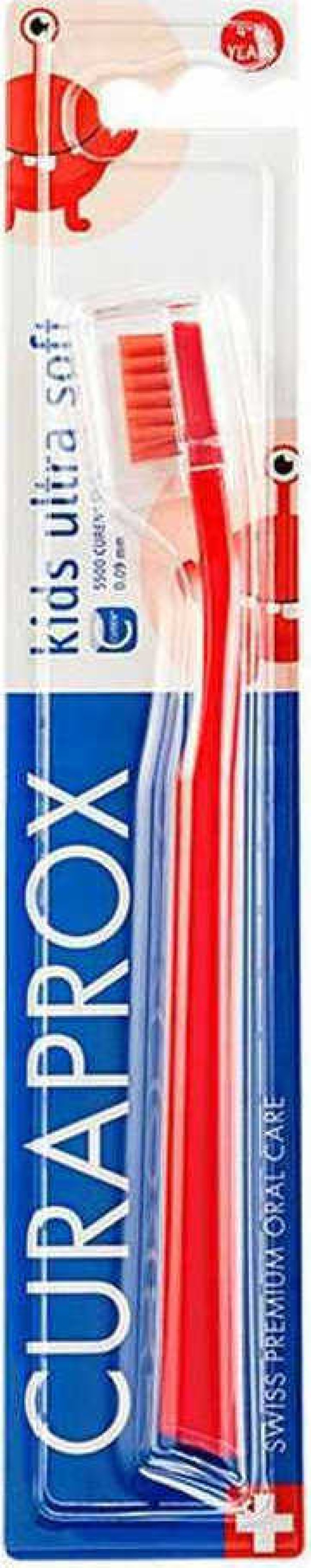 Curaprox Kids Ultra Soft Παιδική Οδοντόβουρτσα 4-12 Χρονών, Χρώμα Κόκκινο 1 Τεμάχιο
