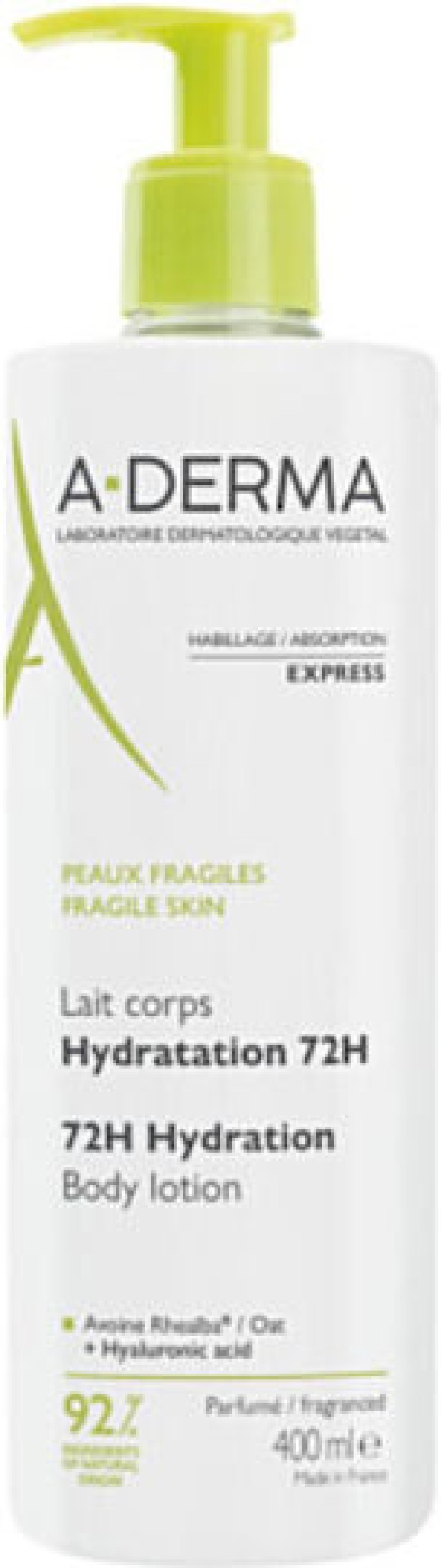 A-Derma Lait Corps Hydratant Γαλάκτωμα Σώματος 72ωρης Ενυδάτωσης 400ml