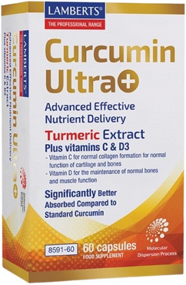 Lamberts Curcumin Ultra+, Εκχύλισμα Κουρκουμά 60 Tabs