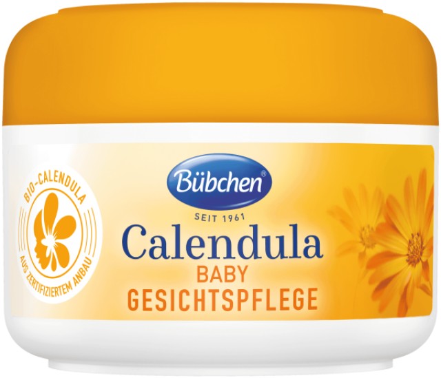 Bubchen Baby Calendula Περιποιητική Κρέμα Προσώπου, Με Βιολογικό Εκχύλισμα Καλέντουλας 75ml