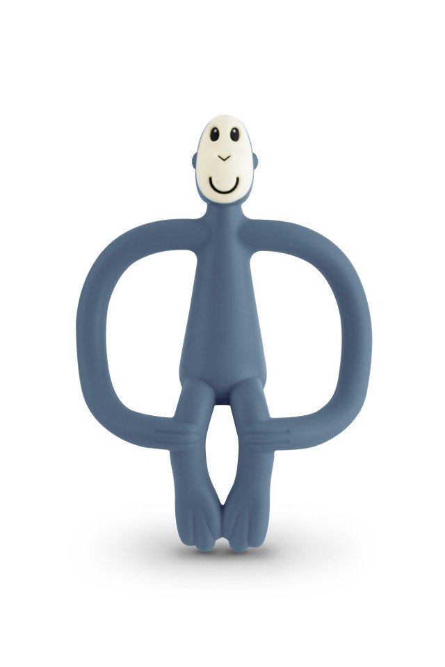 Matchstick Monkey Teething Toy and Gel Applicator Airforce Blue