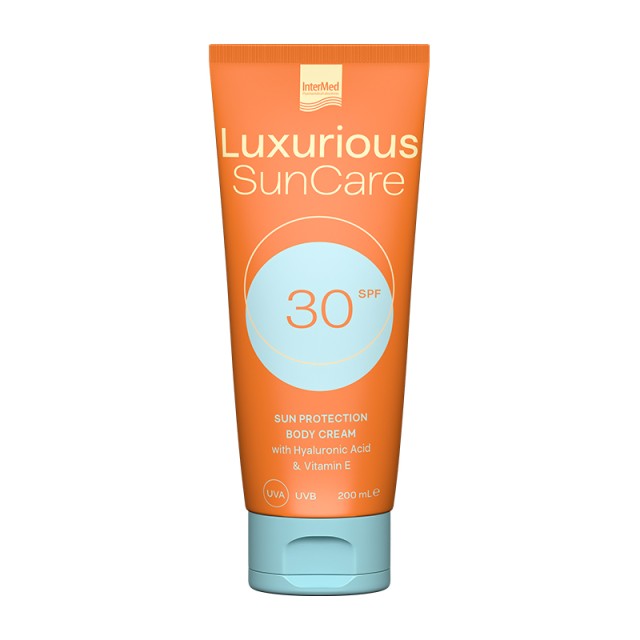 Intermed Luxurious SunCare Body Cream SPF30 Αντηλιακή Κρέμα Σώματος & Ενυδάτωσης 200ml