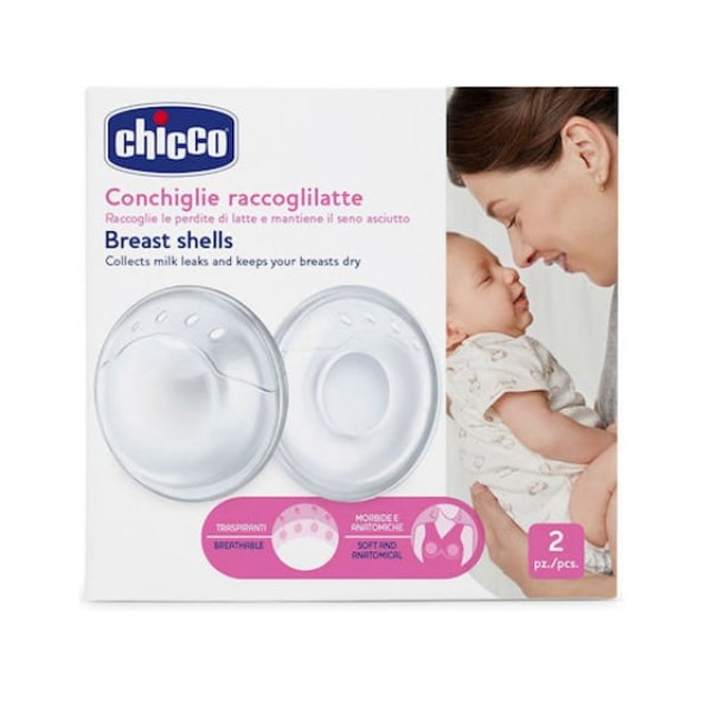 Chicco Breast Shells Προστατευτικά Κοχύλια Συλλογής Μητρικού Γάλακτος, 2τεμ