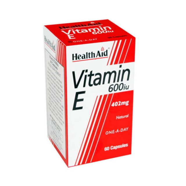 Health Aid Vitamin E 600 i.u., Φυσική Βιταμίνη Ε 402mg με Αντιοξειδωτική Δράση 60 Κάψουλες