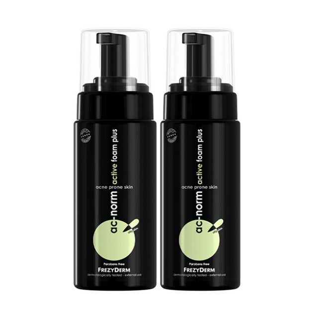 Frezyderm Promo AC Norm Active Cleanser Απαλό Υγρό Καθαρισμού για το Λιπαρό Δέρμα με Τάση Ακμής 2x200ml