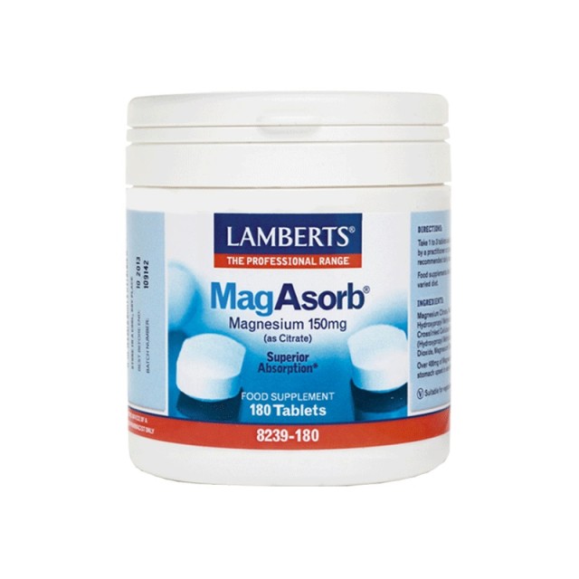 Lamberts MagAsorb 150mg, Κιτρικό Μαγνήσιο 180 Tabs