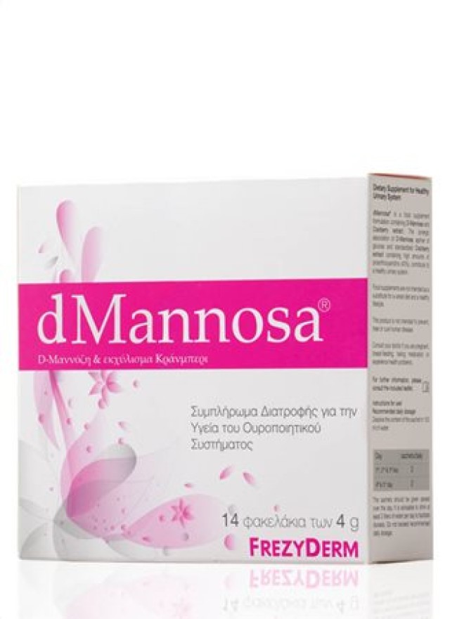 Frezyderm dMannosa D-Μαννόζη & Εκχύλισμα Cranberry για την Υγεία του Ουροποιητικού Συστήματος 14x4g
