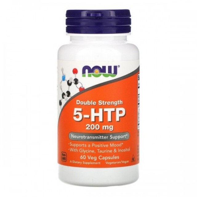 Now Foods 5-HTP 200mg, Συμπλήρωμα Διατροφής 60 Κάψουλες