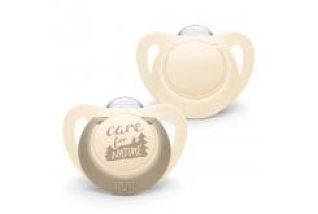Nuk for Nature Πιπίλα Σιλικόνης 18-36m Χρώμα Μπέζ 2τεμ