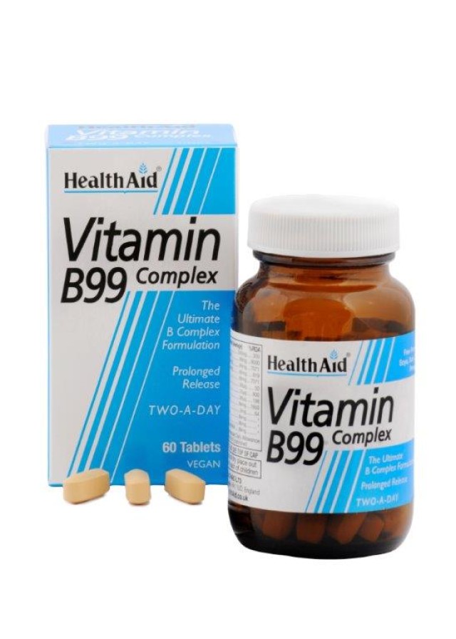 Health Aid Vitamin B99 Complex, Συμπλήρωμα Διατροφής Σύμπλεγμα βιταμινών για ένα Υγιές Νευρικό Σύστημα  60 Ταμπλέτες