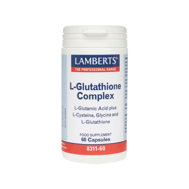 Lamberts L-Glutathione Complex, 60 Caps. Βοηθάει το Ήπαρ να Λειτουργεί ως Όργανο Αποτοξίνωσης