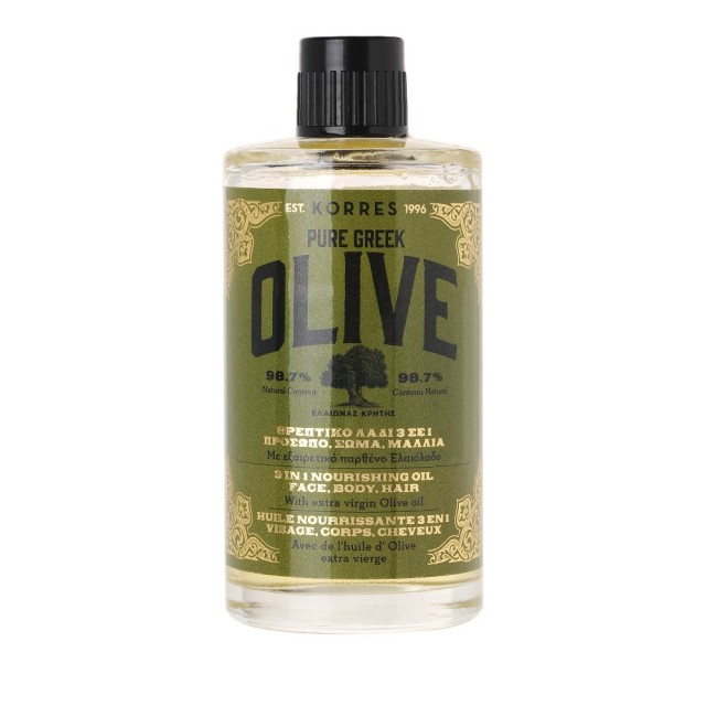 Korres Olive Θρεπτικό Λάδι 3 σε 1 Πρόσωπο/Σώμα/Μαλλιά 100ml