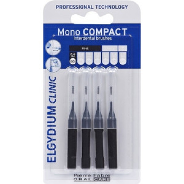 Elgydium Clinic Monocompact, Μεσοδόντια Βουρτσάκια 0.6mm 4τμχ