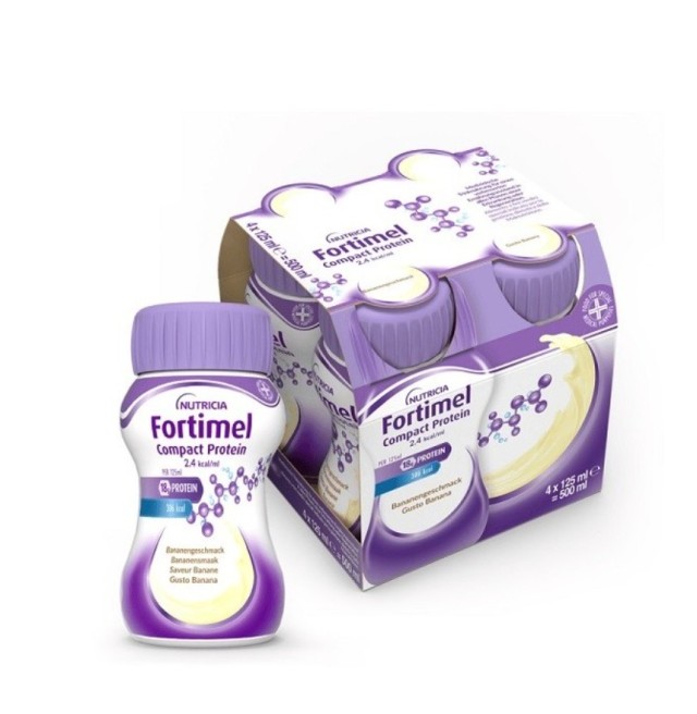 Nutricia Fortimel Compact Protein Γεύση Μπανάνα 4x125ml 