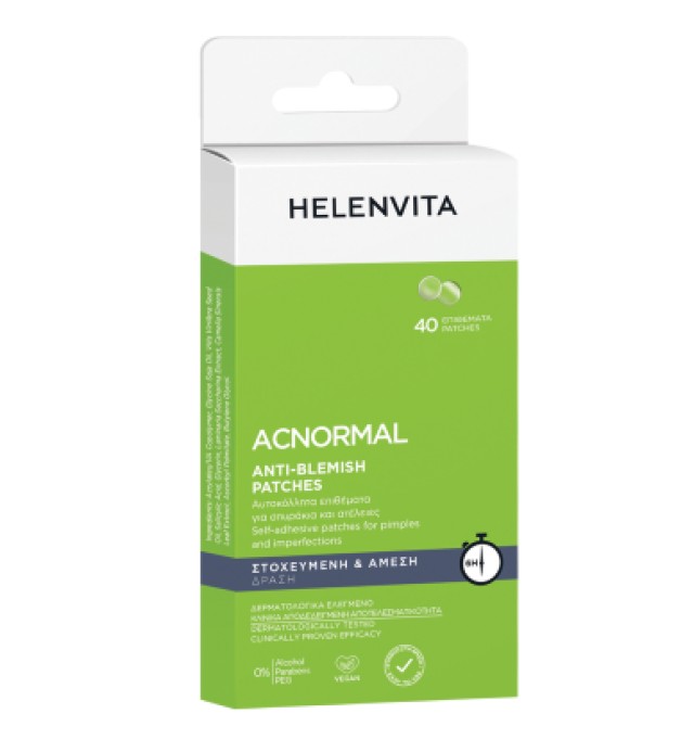 Helenvita ACNormal Anti-Blemish Patces, Διάφανα αυτοκόλλητα επιθέματα για Σπυράκια & Ατέλειες 40τμχ