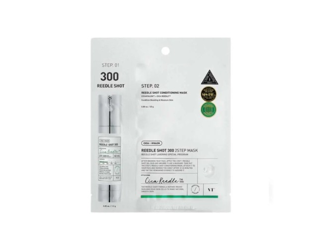 VT Reedle shot 300 2-step mask – Μάσκα 2 βημάτων με τεχνολογία microneedle Για Βελτίωση της Τραχιάς Επιδερμίδας & την Απομάκρυνση των Νεκρών Κυττάρων 1,5g +25g