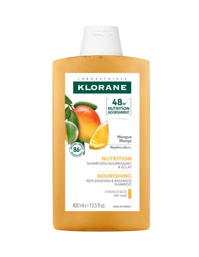 Klorane Mangue Σαμπουάν Θρέψης με Βούτυρο Μάνγκο BIO 400ml