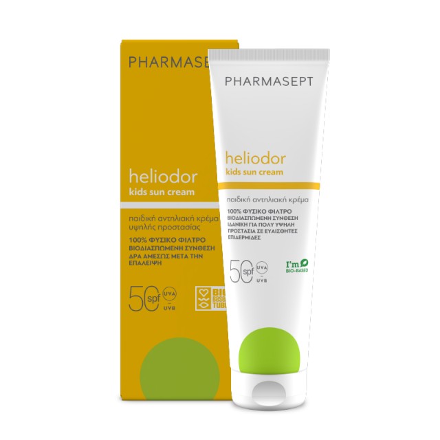 Pharmasept Heliodor Kids Sun Cream SPF50, Παιδική Αντηλιακή Κρέμα με 100% Φυσικά Φίλτρα 150ml