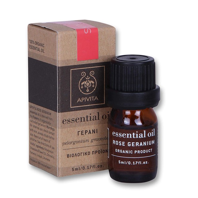 Apivita Βιολογικό Αιθέριο Έλαιο Geranium - Γεράνι 5ml