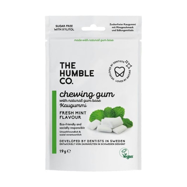Humble Natural Chewing Gum - Fresh Mint, Φυσική Τσίχλα Με Γεύση Μέντα 19g