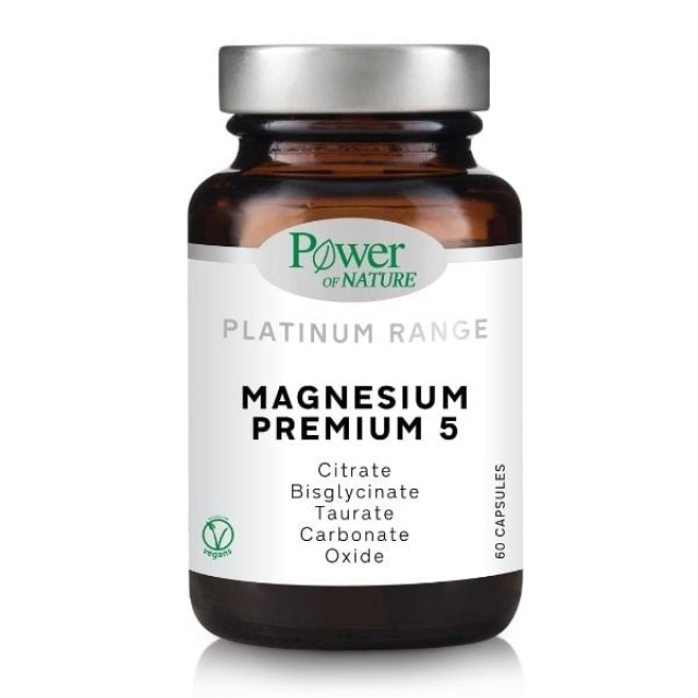Power of Nature Magnesium Premium 5 Διαφορετικές Μορφές Μαγνησίου 60 Κάψουλες