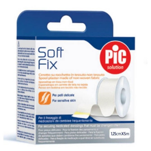 Pic Solution Soft Fix Ρολό Λευκοπλάστη από Μη Υφασμένο Ύφασμα 1.25cm x 5m