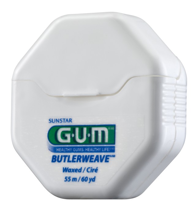 Gum Butlerweave Floss Waxed, Οδοντικό Νήμα Κερωμένο 55m