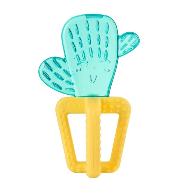 Chicco ReFreshing Δροσιστικός Κρίκος Οδοντοφυΐας 4m+ Σχήμα Cactus, Χρώμα Κίτρινο & Πράσινο