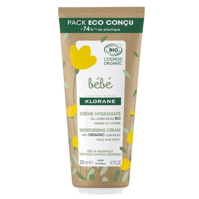 Klorane Bebe Moisturising Cream Ενυδατική Κρέμα με Καλέντουλα, 200ml