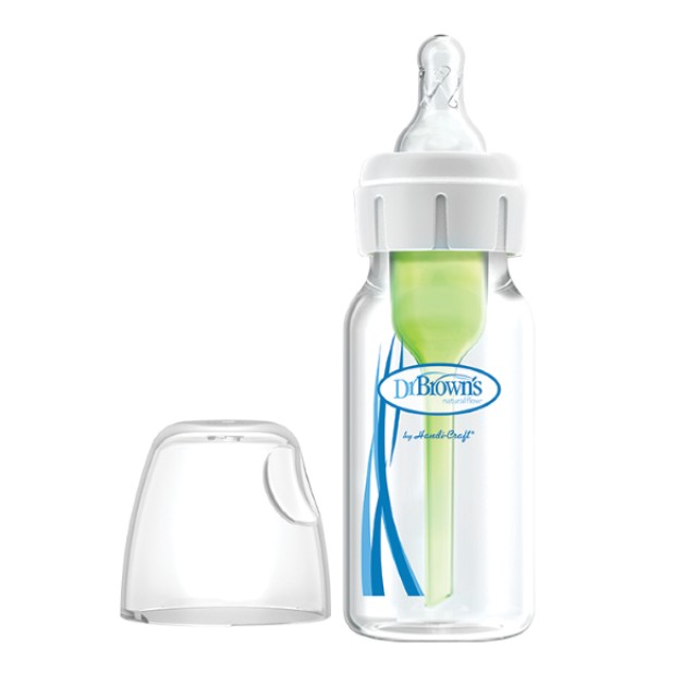 Dr Browns Anti-Colic Options 0m+, Πλαστικό Μπιμπερό με Στενό Λαιμό 120ml