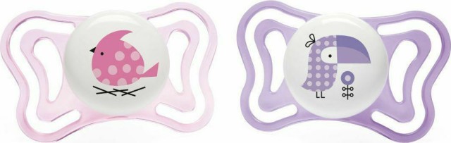 Chicco PhysioForma Light 2-6m Πιπίλες Σιλικόνης, Χρώμα Μωβ & Ροζ 2 Τεμάχια