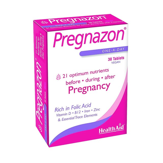 Health Aid Pregnazon Συμπλήρωμα Διατροφής για Στάδιο Σύλληψης ,Εγκυμοσύνης & Θηλασμού 30tabs