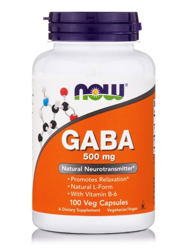 Now Foods Gaba 500mg, Συμπλήρωμα Διατροφής 100 Φυτικές Κάψουλες