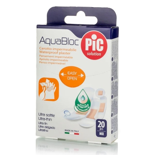 Pic Solution Aquablock Αδιάβροχα Αυτοκόλλητα Τσιρότα σε Διάφορα Μεγέθη 20 Τεμάχια
