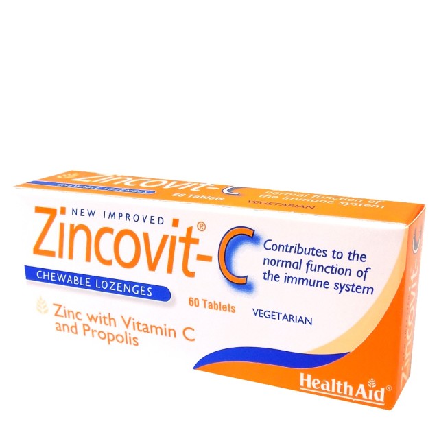 Health Aid Zincovit - C, Συμπλήρωμα Διατροφής 60 Ταμπλέτες