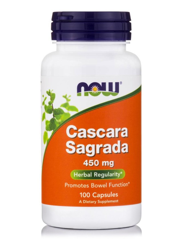 Now Foods Cascara Sagrada 450mg, Συμπλήρωμα Διατροφής για την Αντιμετώπιση της Δυσκοιλιότητας 100 Κάψουλες