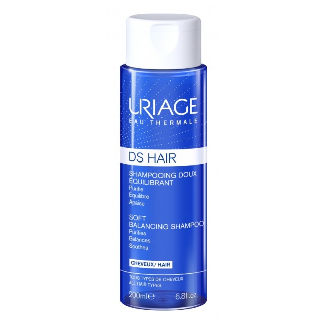 Uriage DS Hair Soft Balancing Shampoo Απαλό Σαμπουάν Εξισορρόπησης 200ml