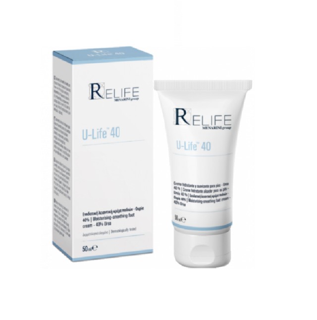 Relife U-Life 40 Ενυδατική, Λειαντική Κρέμα Ποδιών - Ουρία 40% 50ml